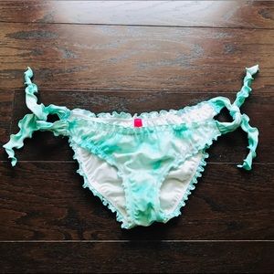 VS bikini bottoms aqua green and while